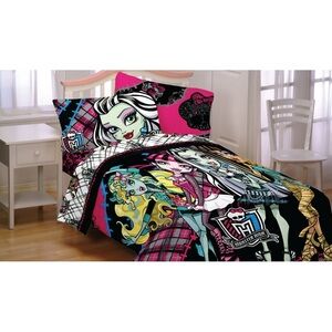 Monster High Twin Sheet Set Microfiber 2013 Right to Fright New Mattel